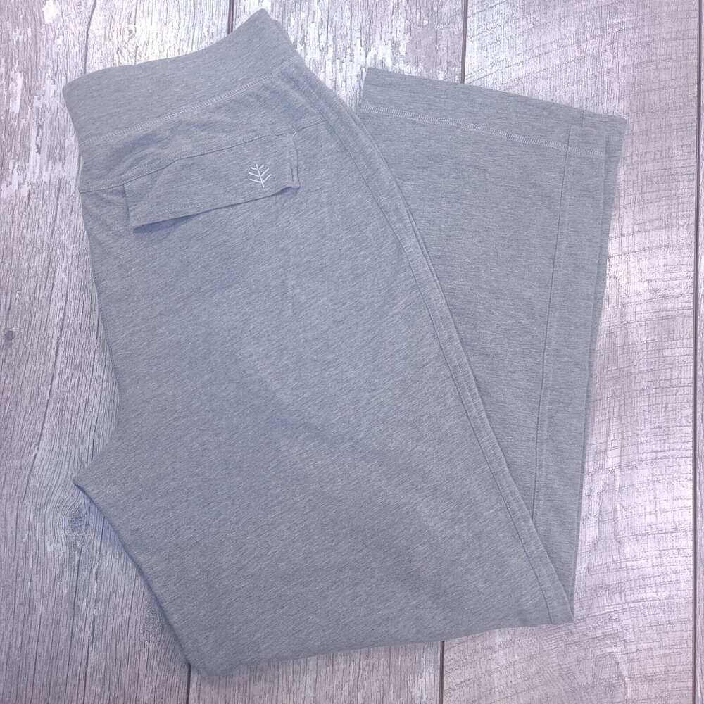 Coolibar Pants Mens Large Gray UPF Sweatpants Pull On Straight Leg Track Stretch